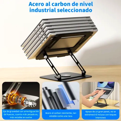 SOPORTE DE ALUMINIO AJUSTABLE NOTEBOOK - 4