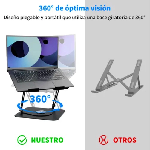 SOPORTE DE ALUMINIO AJUSTABLE NOTEBOOK - 6
