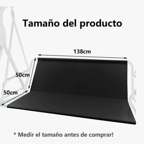 FUNDAS DE REPUESTO PARA COLUMPIO NEGRO - 2