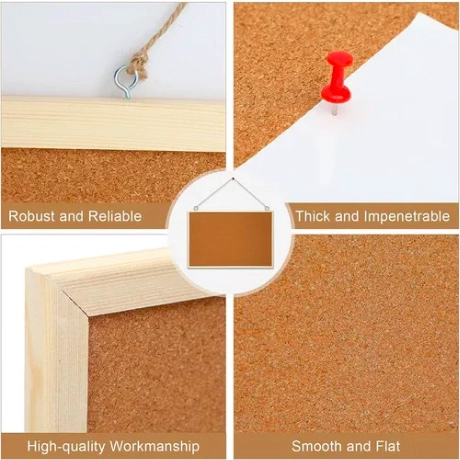 PIZARRA CORCHO 40 X 60 BORDE MADERA - 3