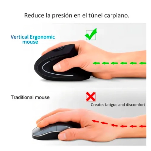 MOUSE ERGONOMICO INALAMBRICO VERTICAL - 4