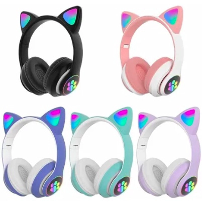 AURICULARES GAMER INALAMBRICOS CAT AZULES - 6