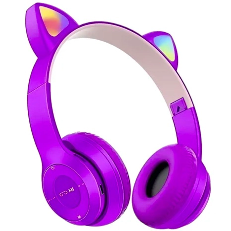 AURICULARES GAMER INALAMBRICOS CAT MORADOS - 1