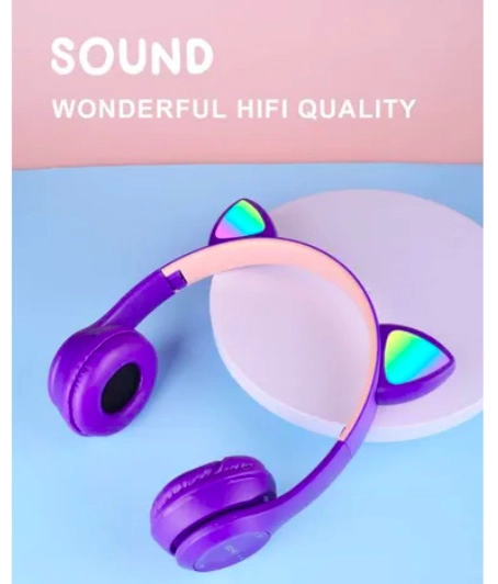 AURICULARES GAMER INALAMBRICOS CAT MORADOS - 3