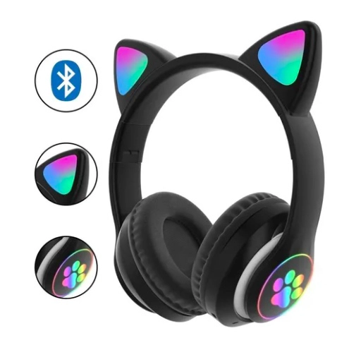 AURICULARES GAMER INALAMBRICOS CAT NEGRO - 2