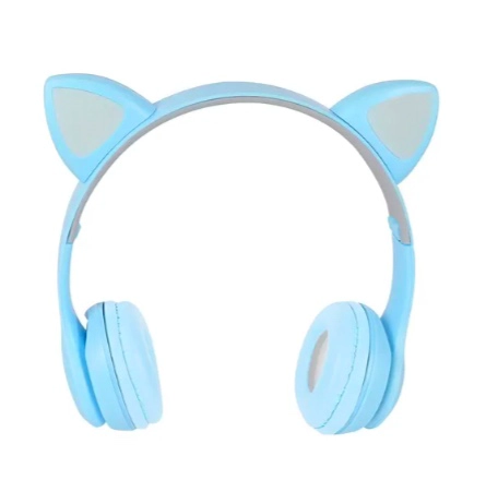 AURICULARES GAMER INALAMBRICOS CAT CELESTE - 3