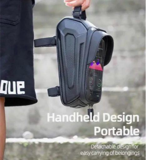 BOLSA PORTACELULAR PARA BICICLETA NEGRO - 4