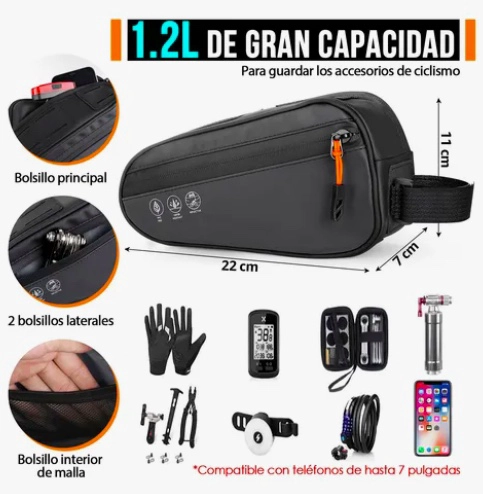 BOLSA TUBO SUPERIOR PARA BICICLETA - 7