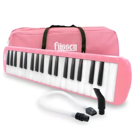 MELODICA 37 NOTAS + ESTUCHE + BOQUILLA COLOR ROSA - 1