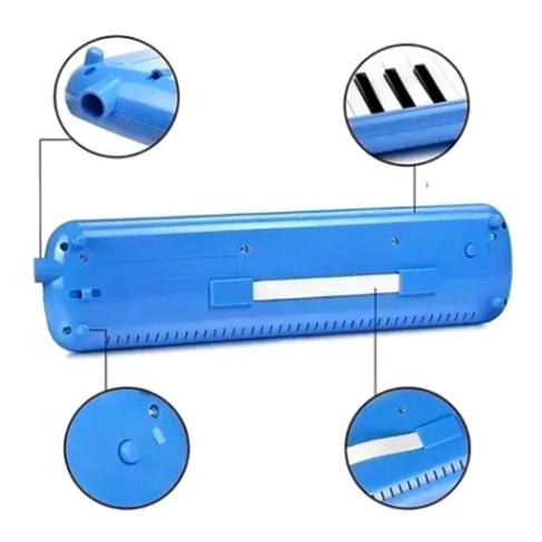 MELODICA TECLADO 32 NOTAS + BOQUILLA + ESTUCHE MALETIN /AZUL - 2