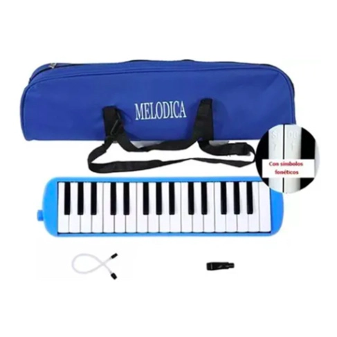MELODICA TECLADO 32 NOTAS + BOQUILLA + ESTUCHE MALETIN /AZUL - 3