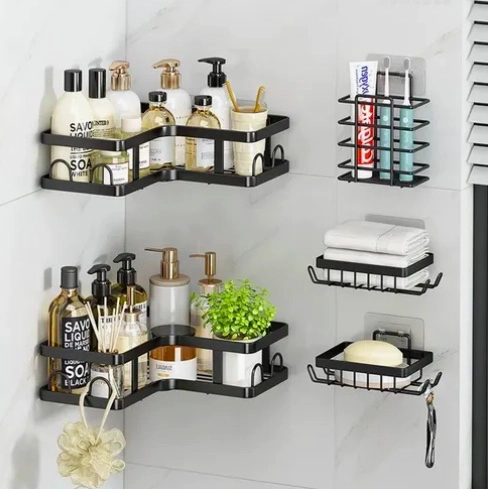 ORGANIZADOR DE DUCHA REPISA BAÑO ADHESIVO SET 5 - 4