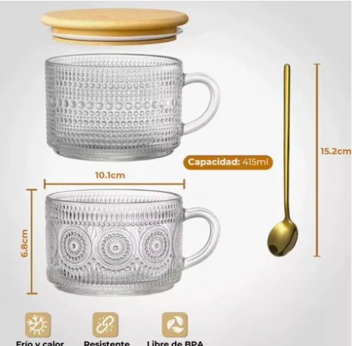 2 TAZAS DE CAFE  VINTAGE - 2