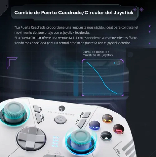 CONTROL GAMER THUNDEROBO BLANCO - 2