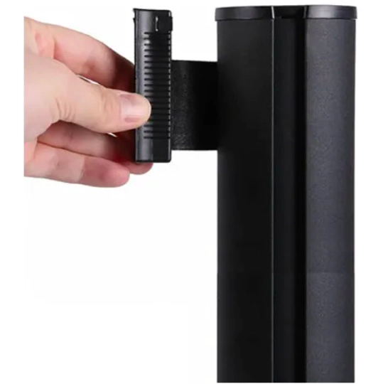 KIT 5 POSTES CON CINTA NEGRA PARA FILAS - 6