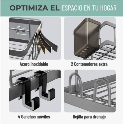 ORGANIZADOR DE DUCHA ADHESIVO SET 2 - 2