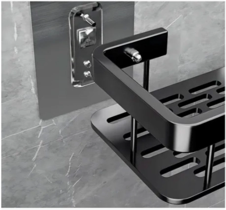 ORGANIZADOR DE BAÑO NEGRO 2 ESTANTES - 2