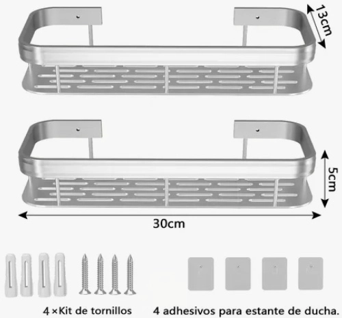 ORGANIZADOR DE DUCHA SET X2 REPISA - 3