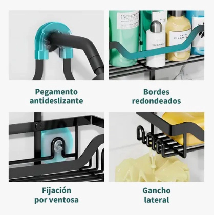 ORGANIZADOR DE DUCHA COLGANTE DE 3 NIVELES - 4