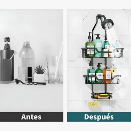 ORGANIZADOR DE DUCHA COLGANTE DE 3 NIVELES - 5