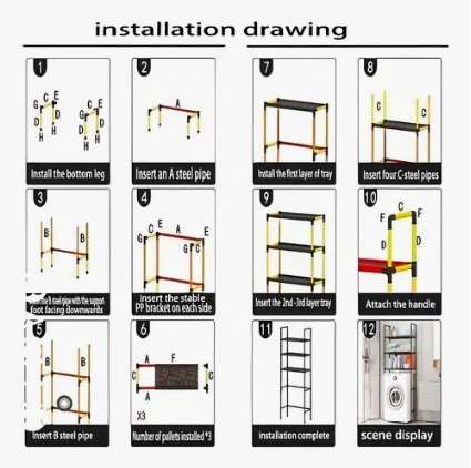 ESTANTE MUEBLE ORGANIZADOR DE BAÑO 3 NIVELES - 6
