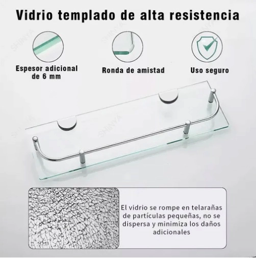 REPISAS ESQUINERAS DE VIDRIO BAÑO 3PISOS - 6