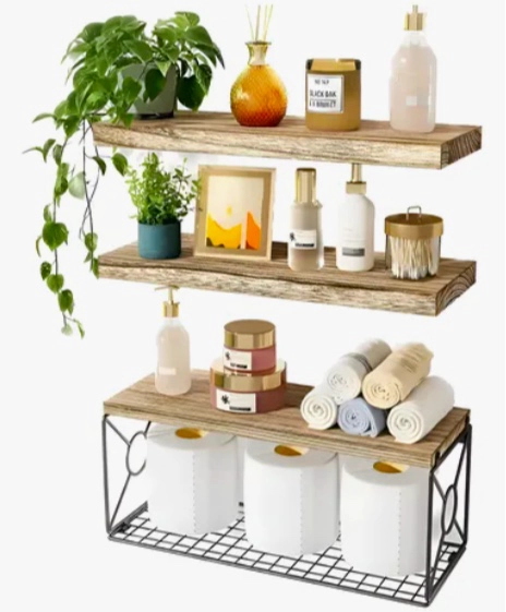 SET 3X ESTANTE ORGANIZADOR BAÑO REPISAS FLOTANTES - 1