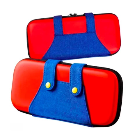 ESTUCHE NINTENDO SWITCH MARIO BROSS LITE + MICA PROTECTORA AZU - 1