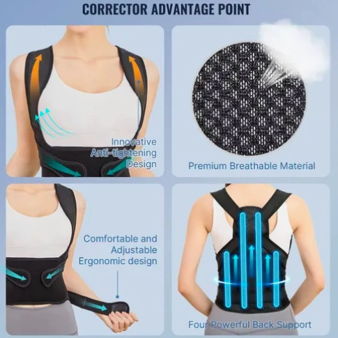 CORRECTOR POSTURA ESPALDA PARA HOMBRE Y MUJER AJUSTABLE M - 4
