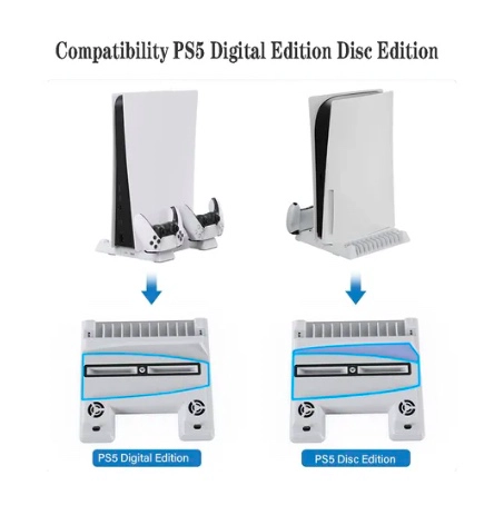 SOPORTE CON VENTILADOR CARGA COMPATIBLE CON PS5 - 2