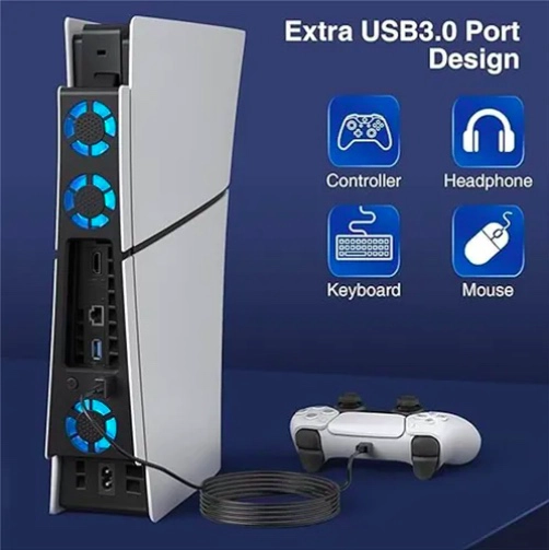 VENTILADOR DE REFRIGERACION CON LUZ LED COMPATIBLE CON PS5 - 3