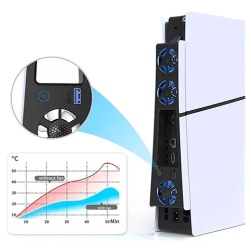 VENTILADOR DE REFRIGERACION CON LUZ LED COMPATIBLE CON PS5 - 6