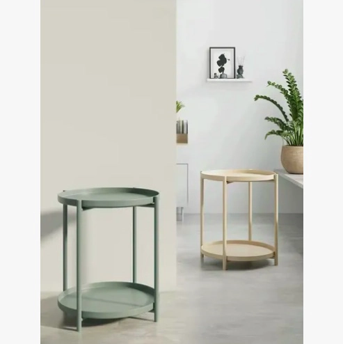 MESA LATERAL AUXILIAR 2 NIVELES BEIGE - 2