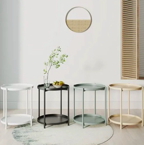 MESA LATERAL AUXILIAR 2 NIVELES BEIGE - 3
