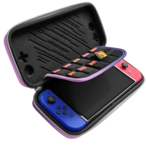 ESTUCHE LIGERO PARA NINTENDO SWITCH OLED MORADO - 2