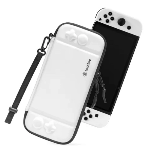ESTUCHE LIGERO PARA NINTENDO SWITCH OLED BLANCO - 1