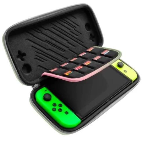 ESTUCHE LIGERO PARA NINTENDO SWITCH OLED VERDE - 4