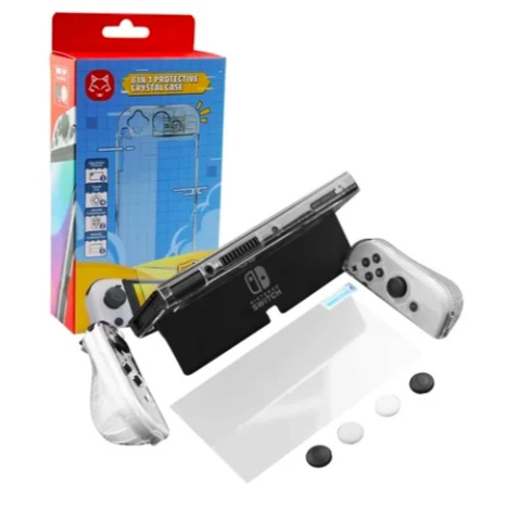 PACK PROTECCION CARCASA LAMINA NINTENDO SWITCH OLED - 1