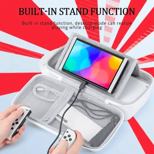 ESTUCHE FUNDA PARA NINTENDO SWITCH OLED BLANCO - 6