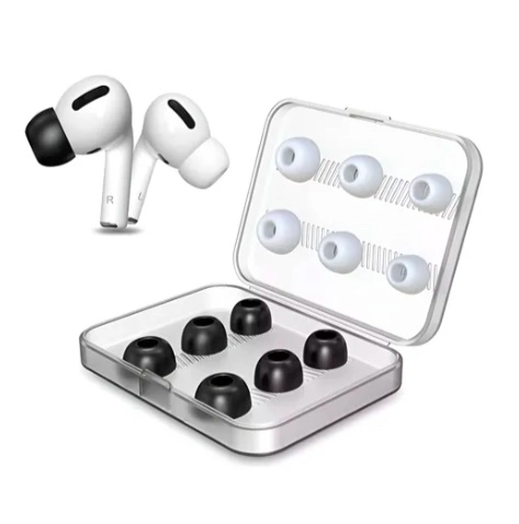 6 PARES ALMOHADILLAS SILICONA PARA AIRPODS PRO - 1