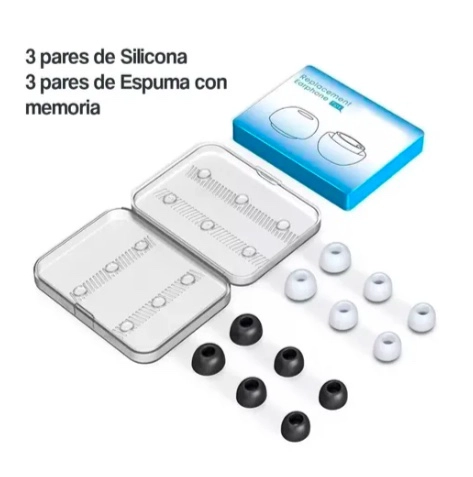 6 PARES ALMOHADILLAS SILICONA PARA AIRPODS PRO - 2