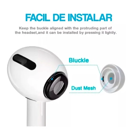 6 PARES ALMOHADILLAS SILICONA PARA AIRPODS PRO - 3