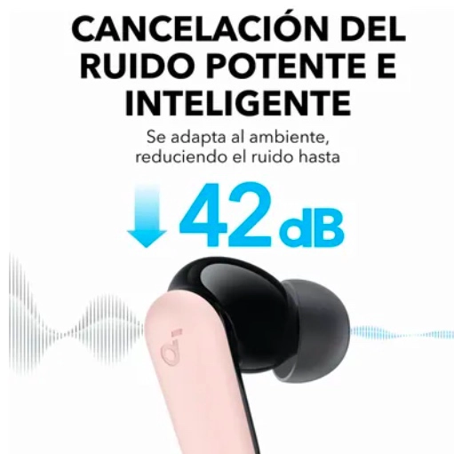 AUDIFONOS BLUETOOTH SOUNDCORE ROSADOS - 3