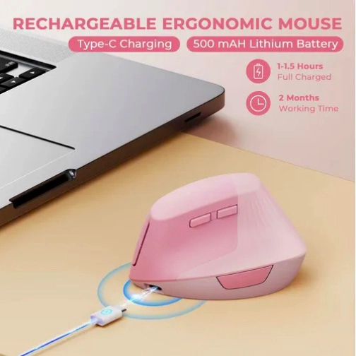 MOUSE VERTICAL RECARGABLE - 4