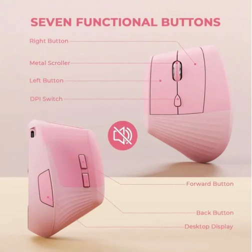 MOUSE VERTICAL RECARGABLE - 5