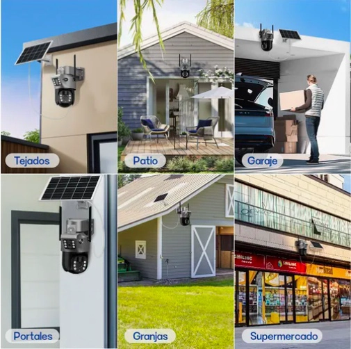 CAMARA EXTERIORES DE SEGURIDAD CON DOBLE LENTE CON ALARMA - 6