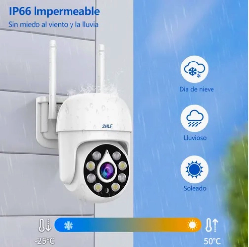 CAMARA DE SEGURIDAD EXTERIOR 5G WIFI HD IMPERMEABLE - 5