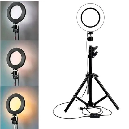 ANILLO ARO LUZ LED FOTOGRAFIA 26 CM + TRIPODE AJUSTABLE - 2