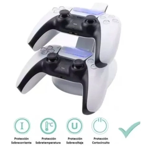 CARGADOR DOBLE CONTROL PS5 - 4