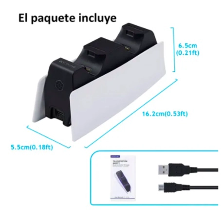 BASE CARGADOR PARA CONSOLA SOPORTE PS5 BLANCO - 2